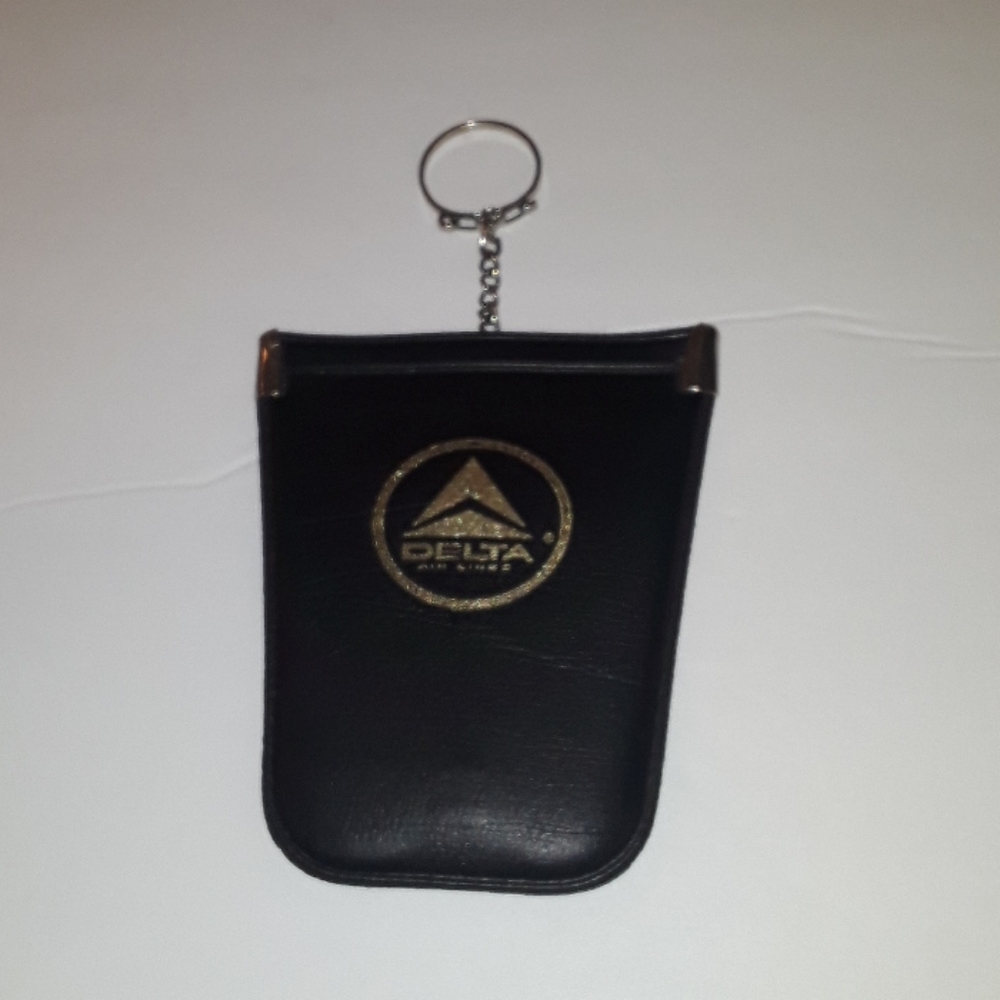 c VTG DELTA AIRLINES COIN PURSE KEY CHAIN RI…